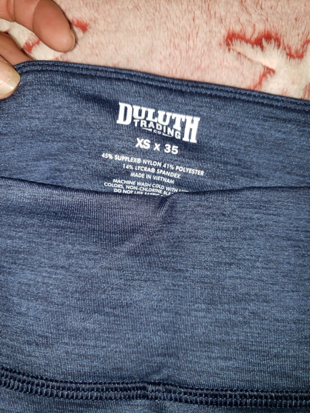 Duluth Trading Co Heather Navy Performance Leggings